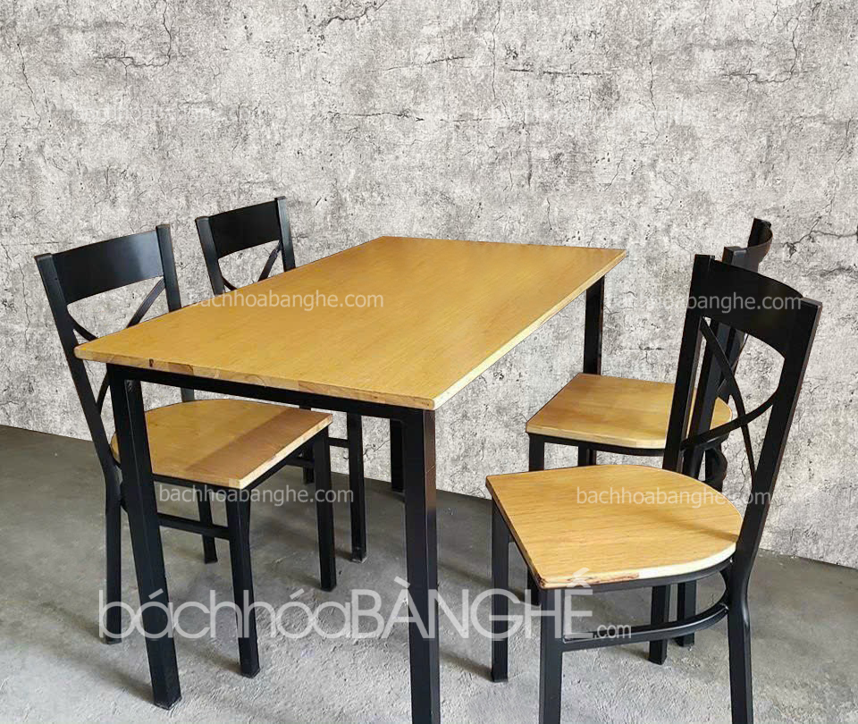 Bàn ghế cafe trà sữa quán ăn nhà hàng gỗ sắt tại HCM